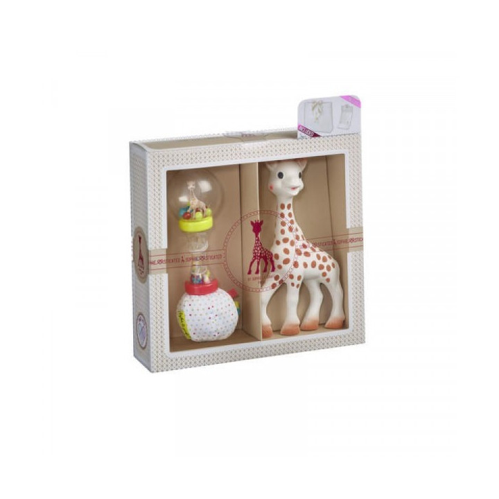Set Cadou SOPHIEsticat Cu Girafa Sophie Si Zornaitoare Maracas Sophie