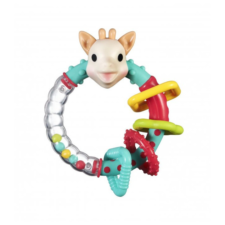 Zornaitoare Multi-texturata Girafa Sophie, Multicolora