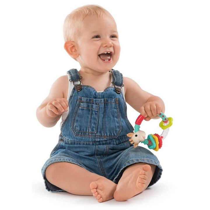 Zornaitoare Multi-texturata Girafa Sophie, Multicolora