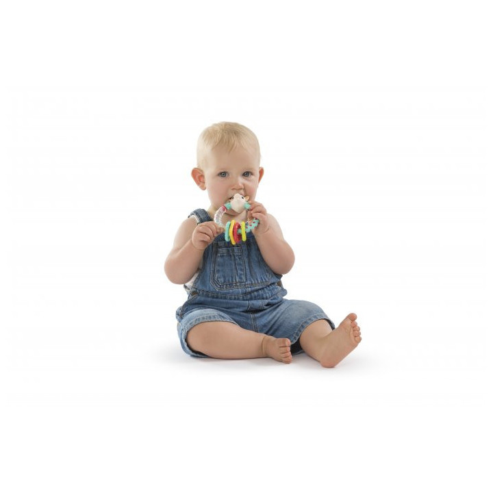 Zornaitoare Multi-texturata Girafa Sophie, Multicolora