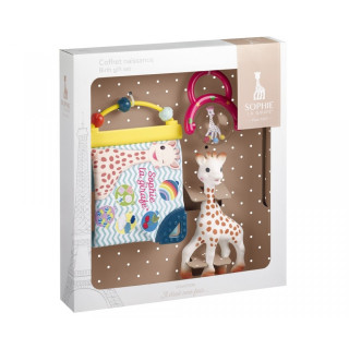 Set Cadou Girafa Sophie, Zornaitoare Si Carticica Cu Activitati