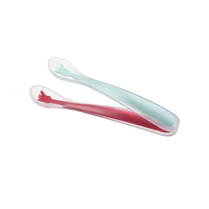 2 lingurite din silicon moale Girafa Sophie