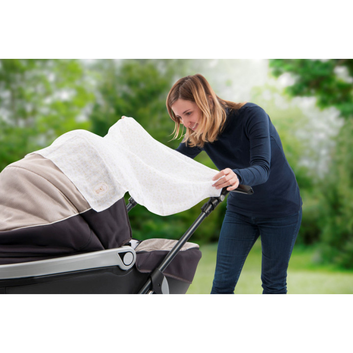 Set 4 Scutece Din Bumbac 70x70 cm Girafa Sophie